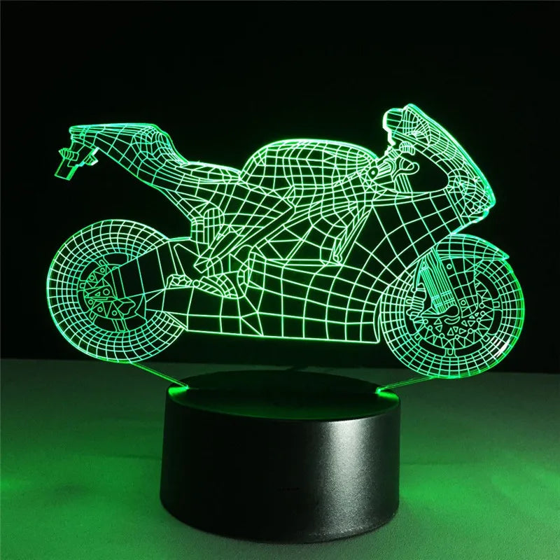 Motorcycle 3D LED Night Light