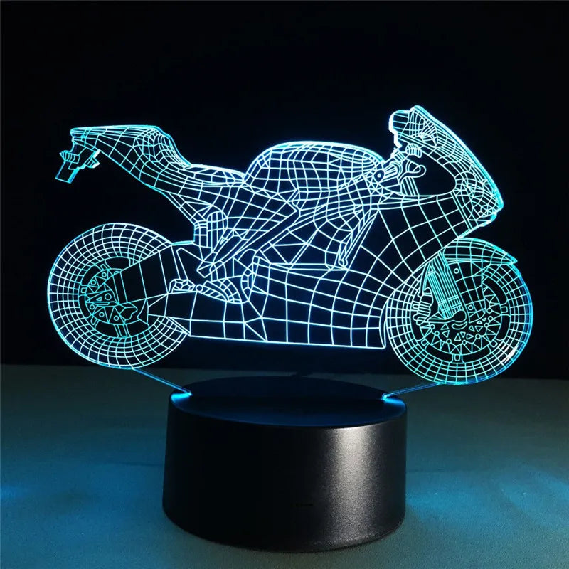 Motorcycle 3D LED Night Light