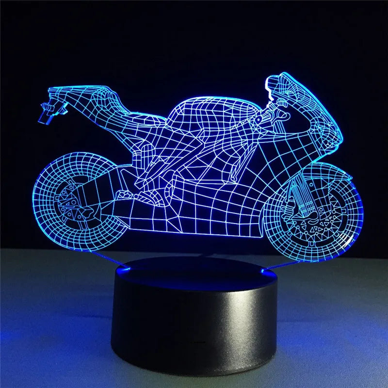 Motorcycle 3D LED Night Light