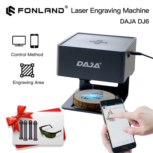 DAJA Laser Engraver CNC Diy DJ6 Laser Engraving Machine 3000mw Fast Mini Logo Maker Printer Cutter Woodworking Wood Plastic