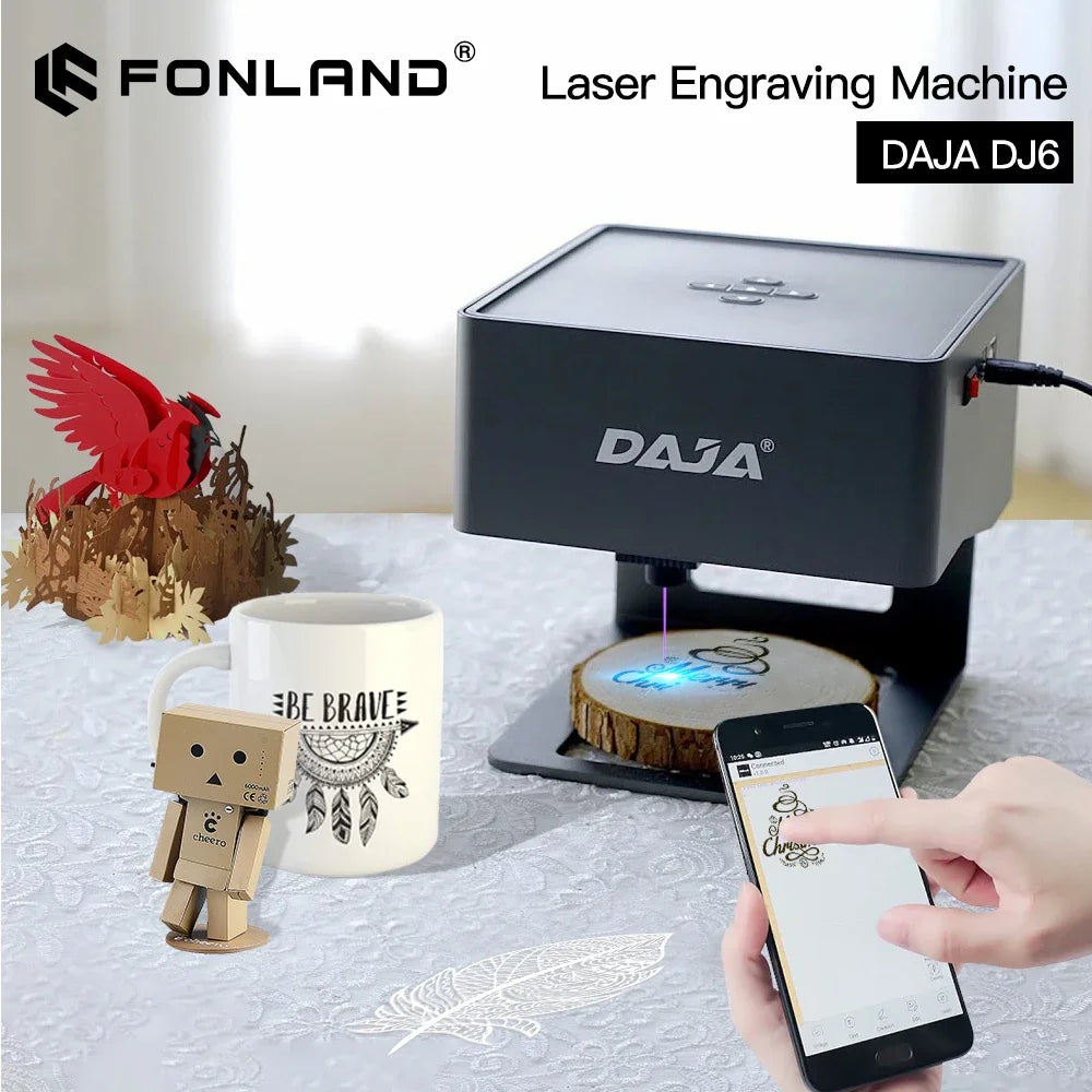 DAJA Laser Engraver CNC Diy DJ6 Laser Engraving Machine 3000mw Fast Mini Logo Maker Printer Cutter Woodworking Wood Plastic